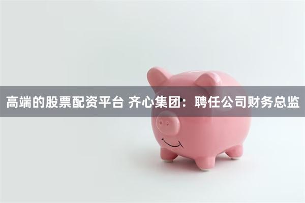 高端的股票配资平台 齐心集团：聘任公司财务总监
