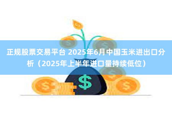 正规股票交易平台 2025年6月中国玉米进出口分析（2025年上半年进口量持续低位）