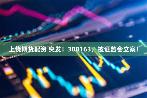上饶期货配资 突发！300163，被证监会立案！