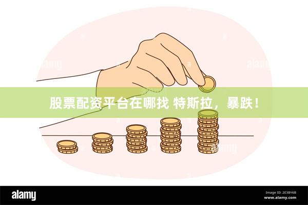 股票配资平台在哪找 特斯拉，暴跌！